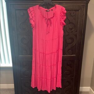 Pink Ruffled Women's Dress
